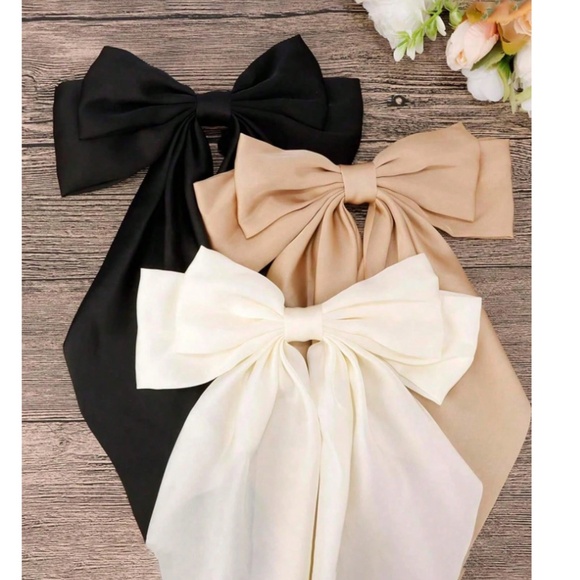 Romantic Large Bow Hair Clips main image 4